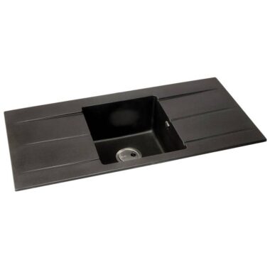Abode Zero Granite Single Bowl Double Drainer Sink - AW3008