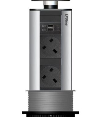EVOline Port - 2 Socket Plus 1 Double USB A&C Charger